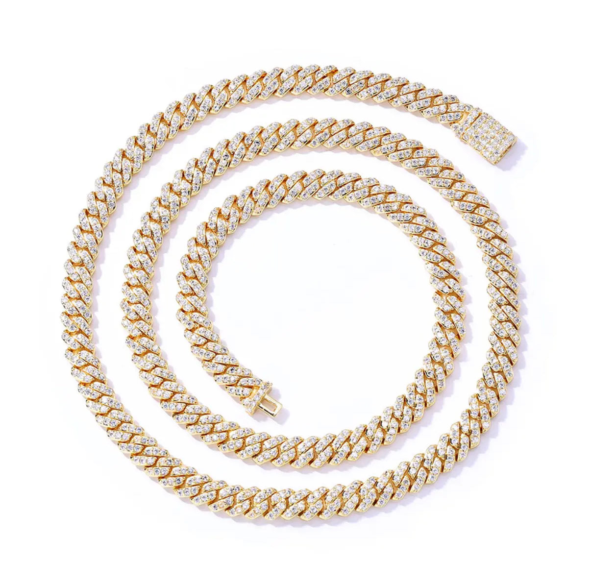 【Ice98】Iced Out Prong Chain Necklace