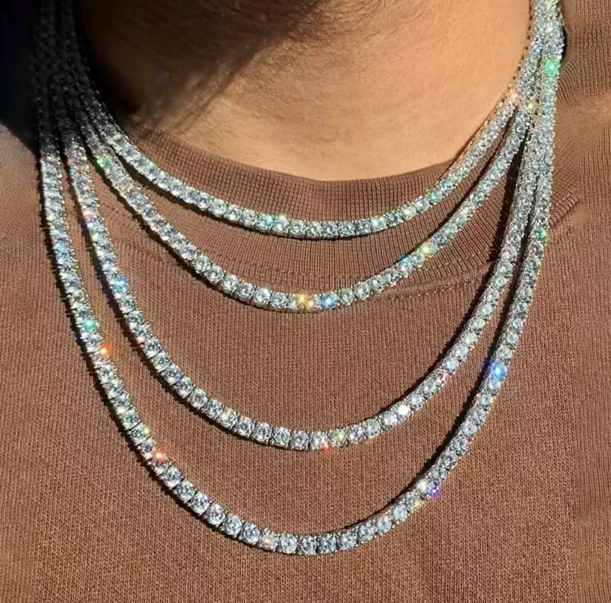 【Ice81】Tennis Chain Necklace【Moissanite/6mm】