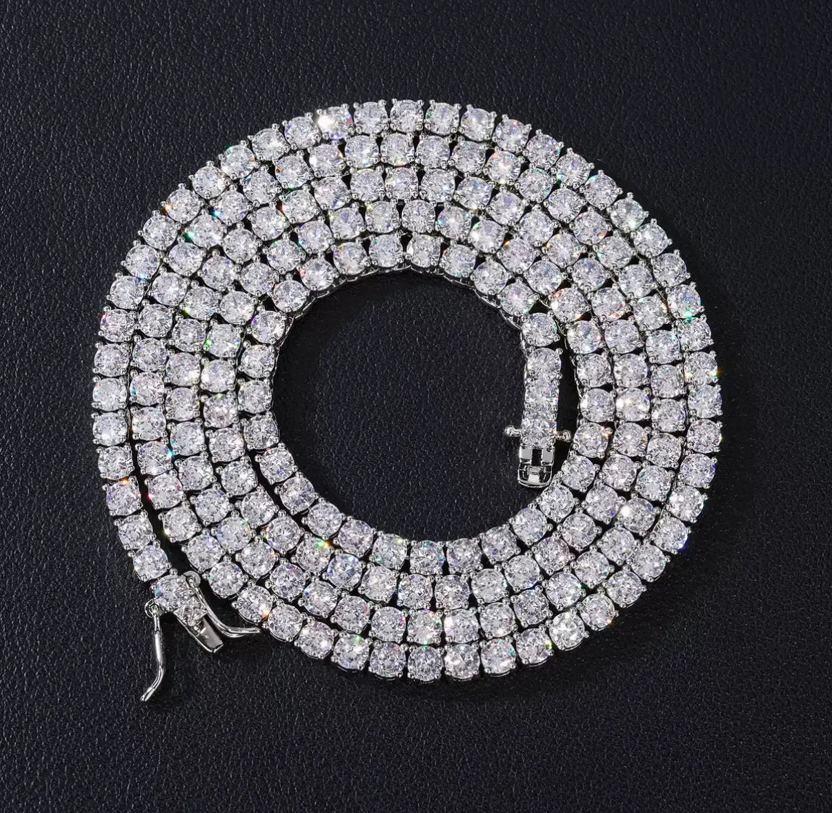 【Ice77】Tennis Chain Necklace【Moissanite/2mm】