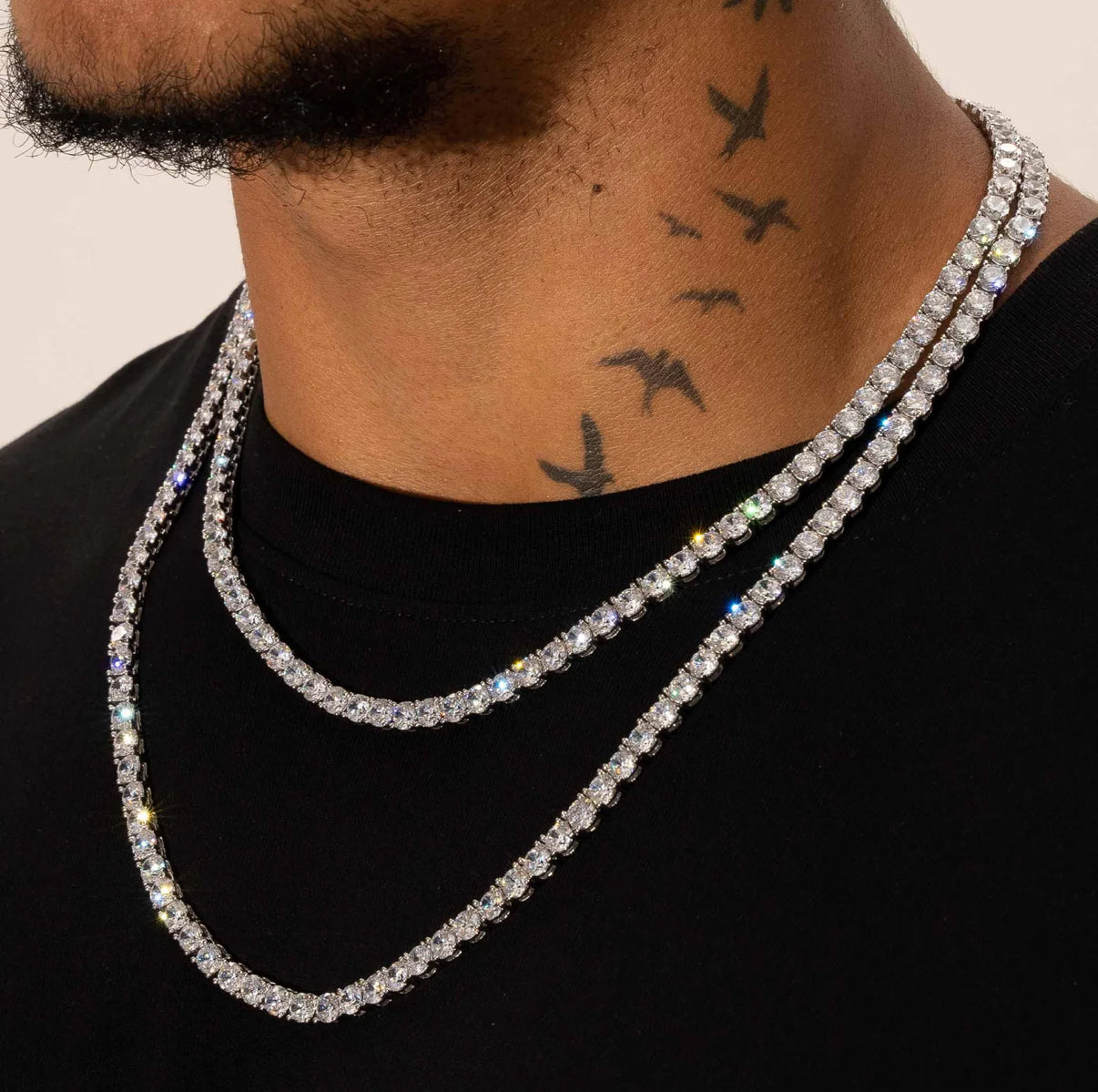 【Ice79】Tennis Chain Necklace【Moissanite/4mm】