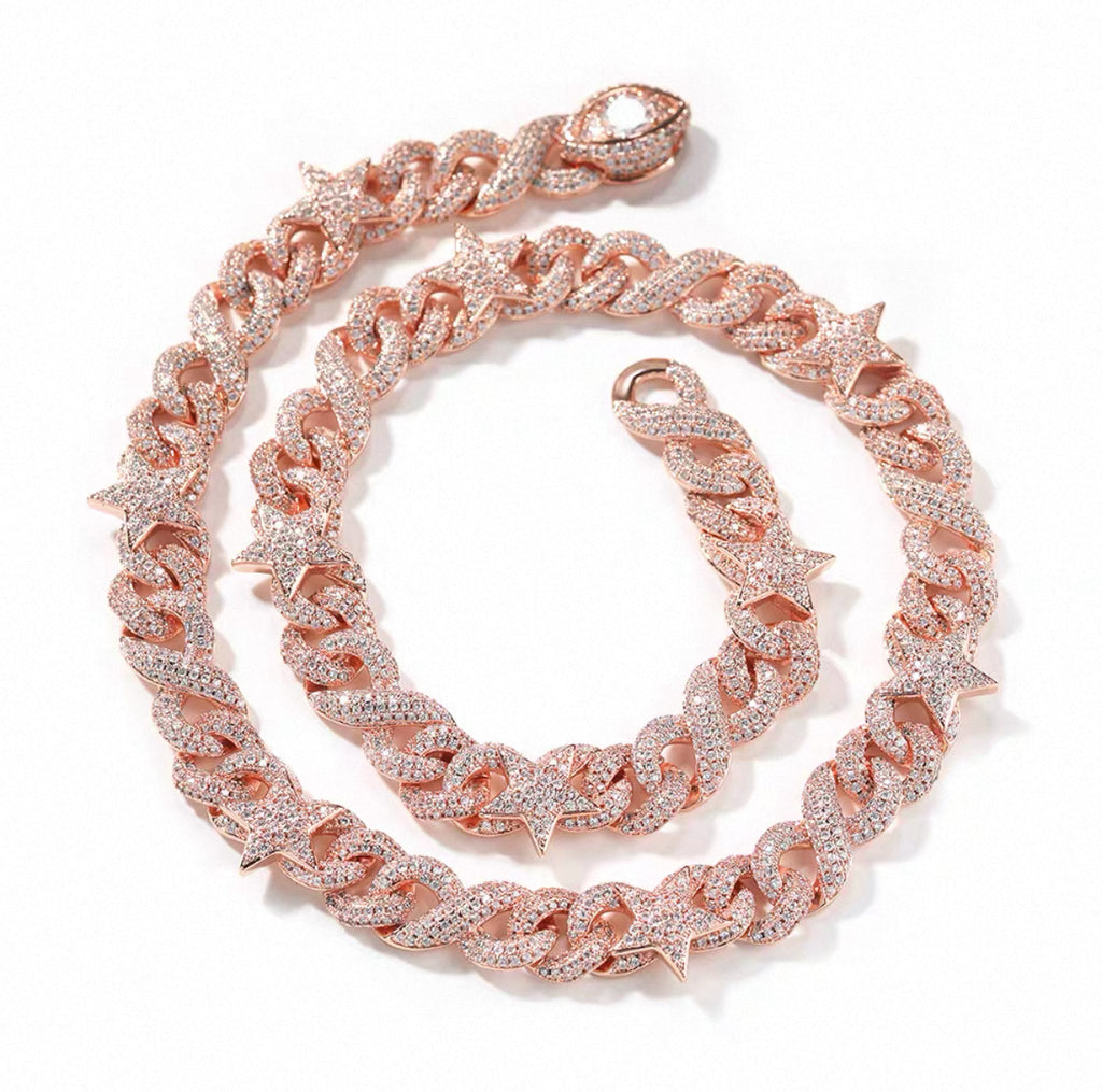 【Ice138】Star Blaze Miami Chain Bracelet