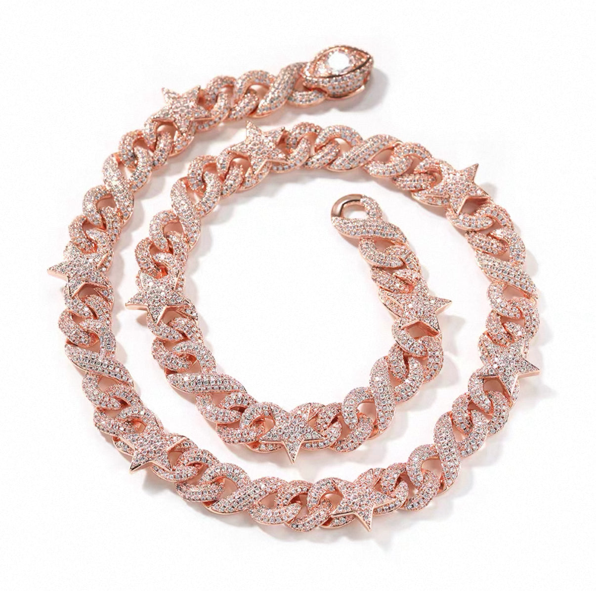 【Ice138】Star Blaze Miami Chain Bracelet