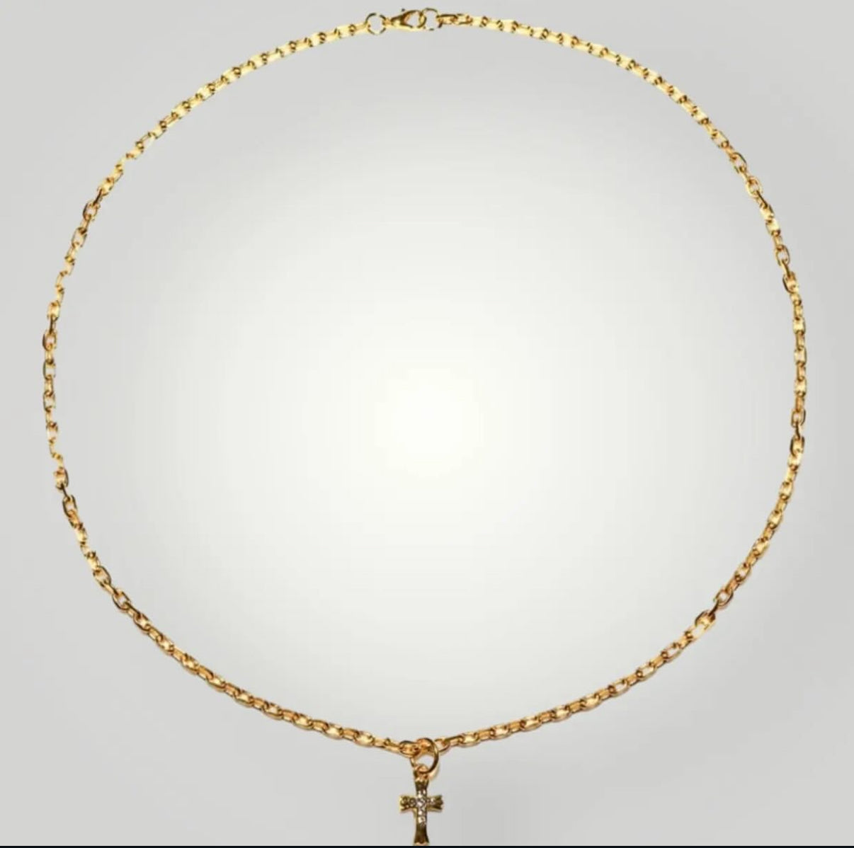 【Ice32】18k Plating Single Cross Necklace