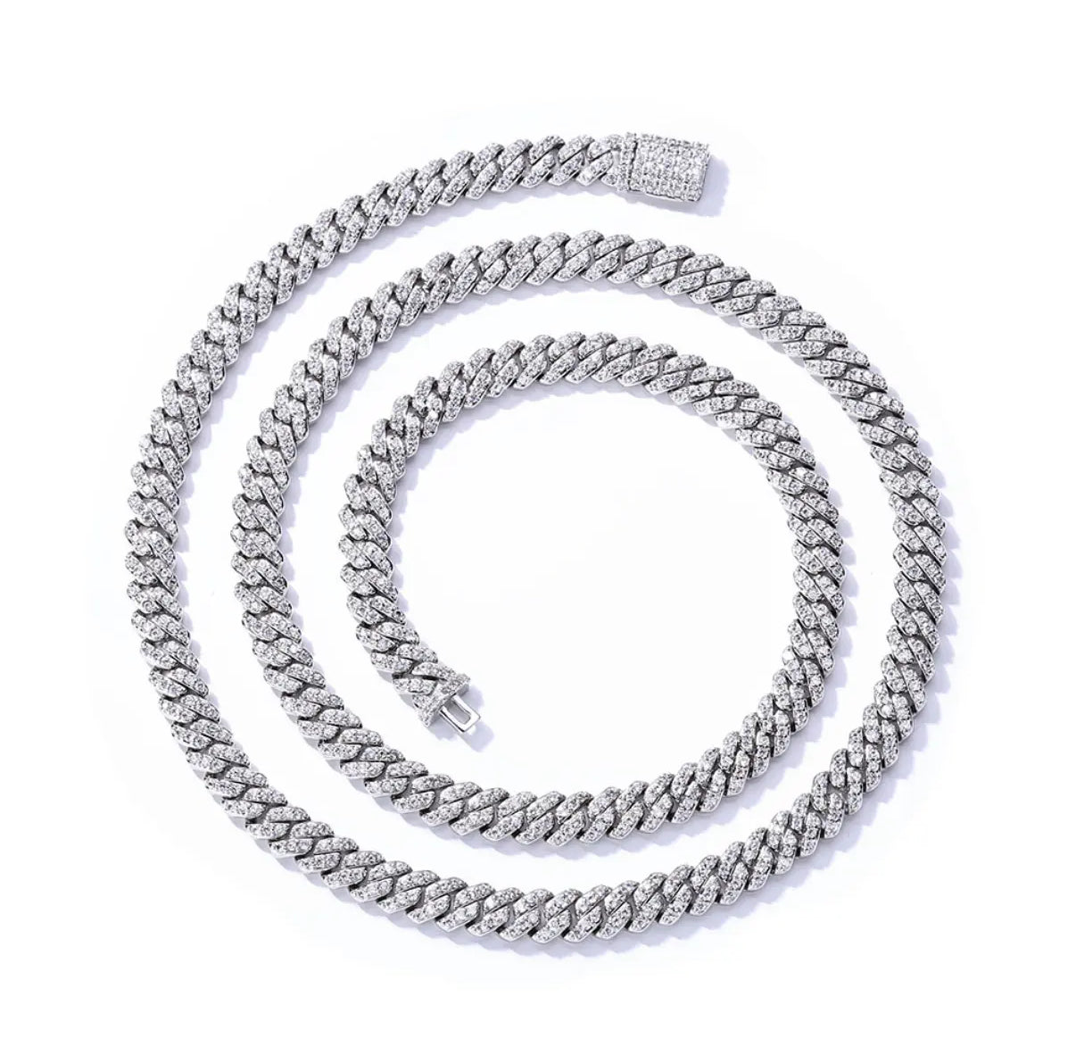 【Ice98】Iced Out Prong Chain Necklace