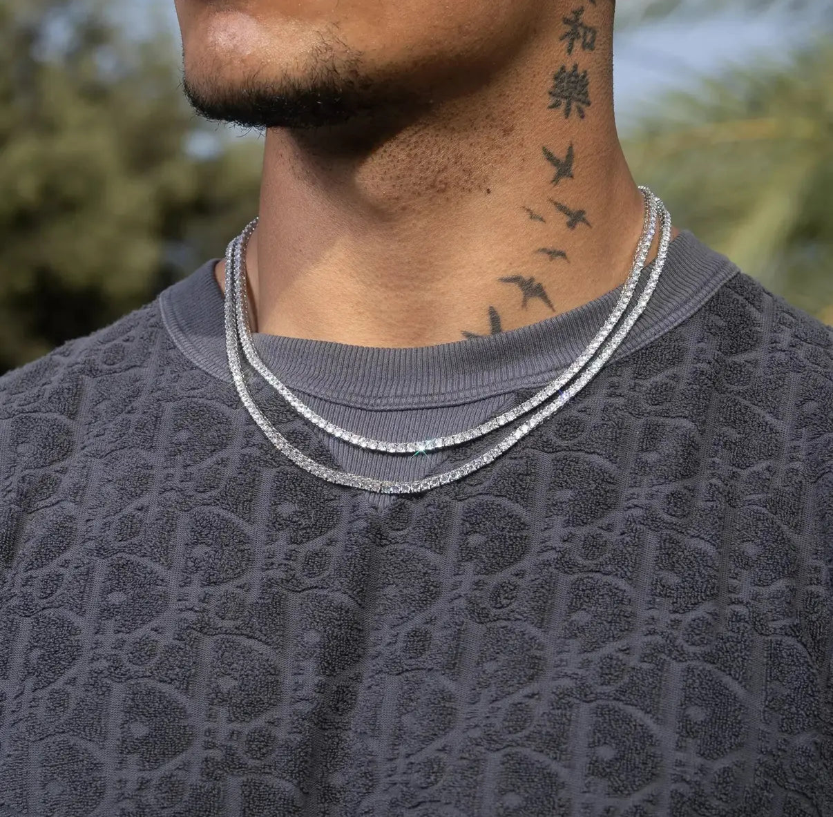 【Ice78】Tennis Chain Necklace【Moissanite/3mm】