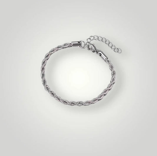 【Ice21】Silver Rope Chain Bracelet