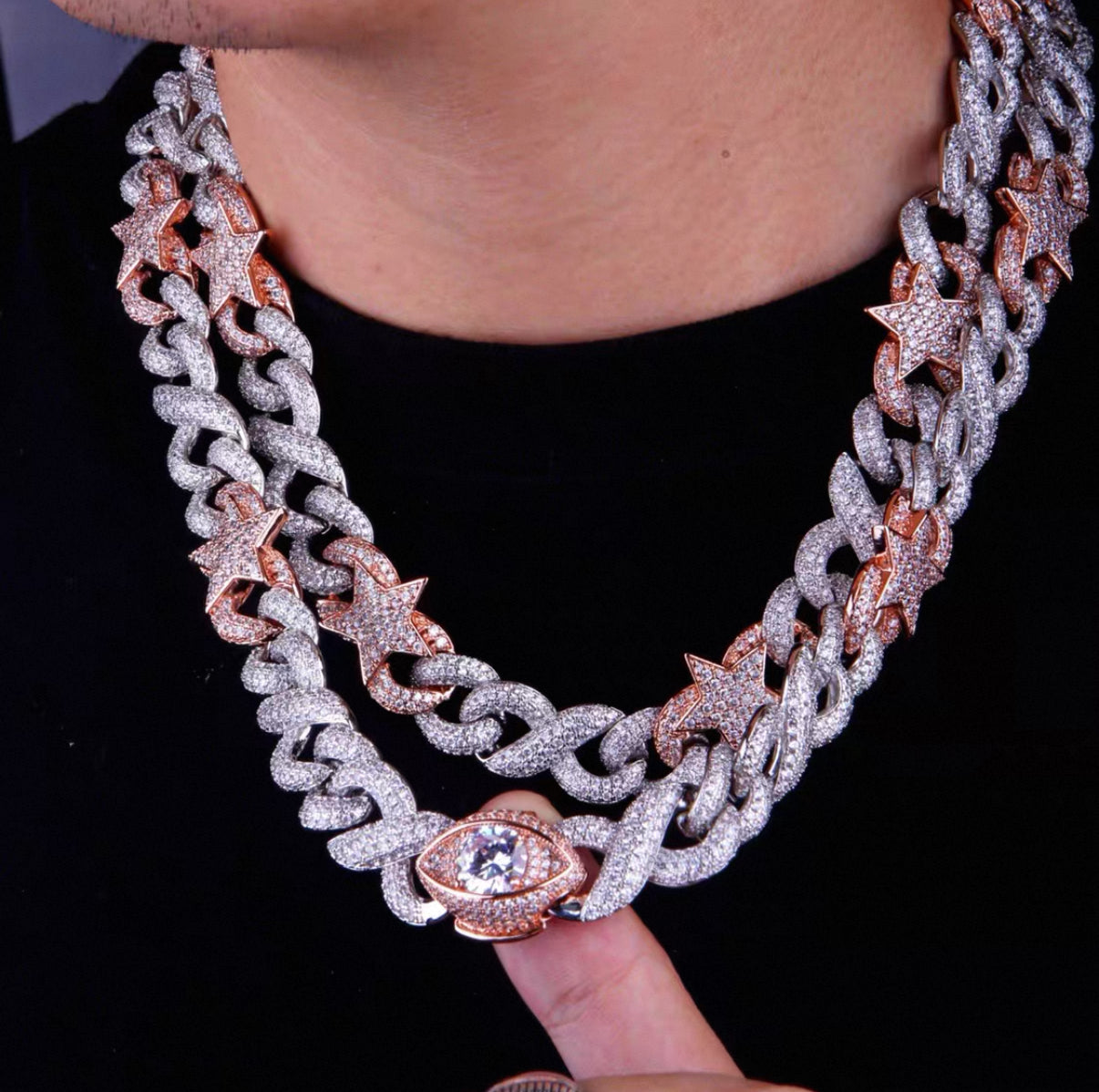 【Ice139】Star Blaze Miami Chain Necklace