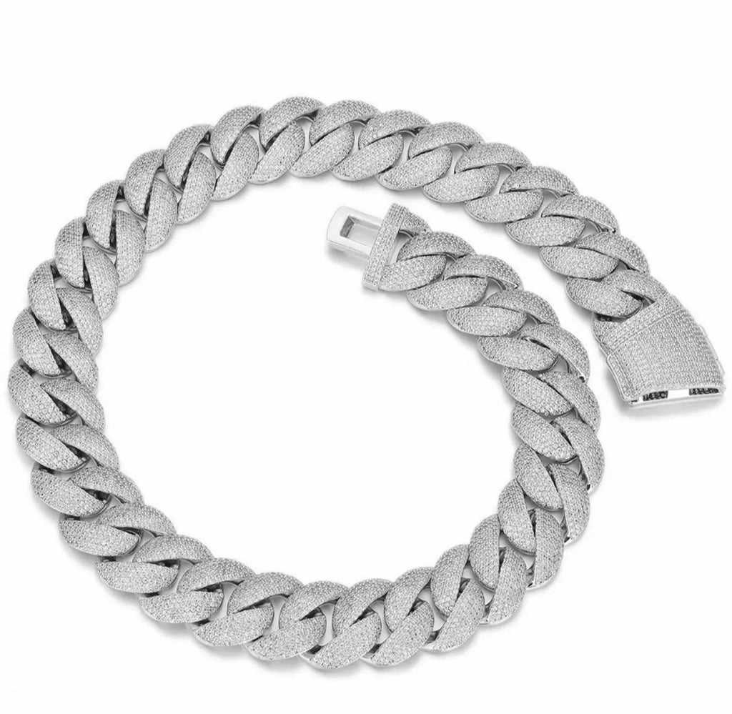 【Ice45】Iced Out Miami Chain Necklace (24mm)