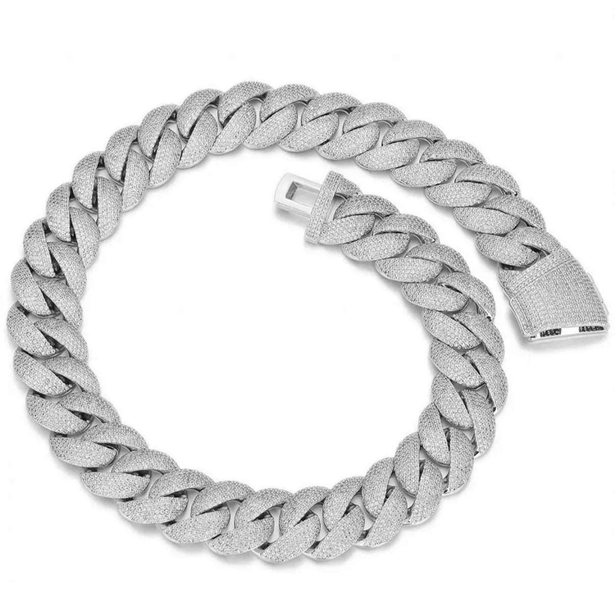 【Ice45】Iced Out Miami Chain Necklace (24mm)