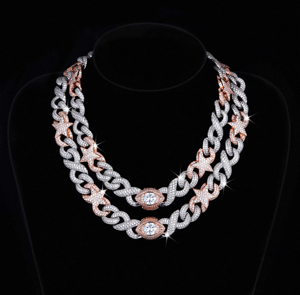 【Ice139】Star Blaze Miami Chain Necklace