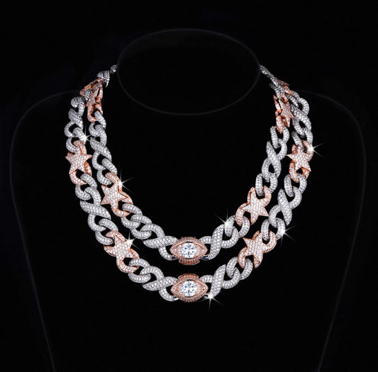 【Ice139】Star Blaze Miami Chain Necklace