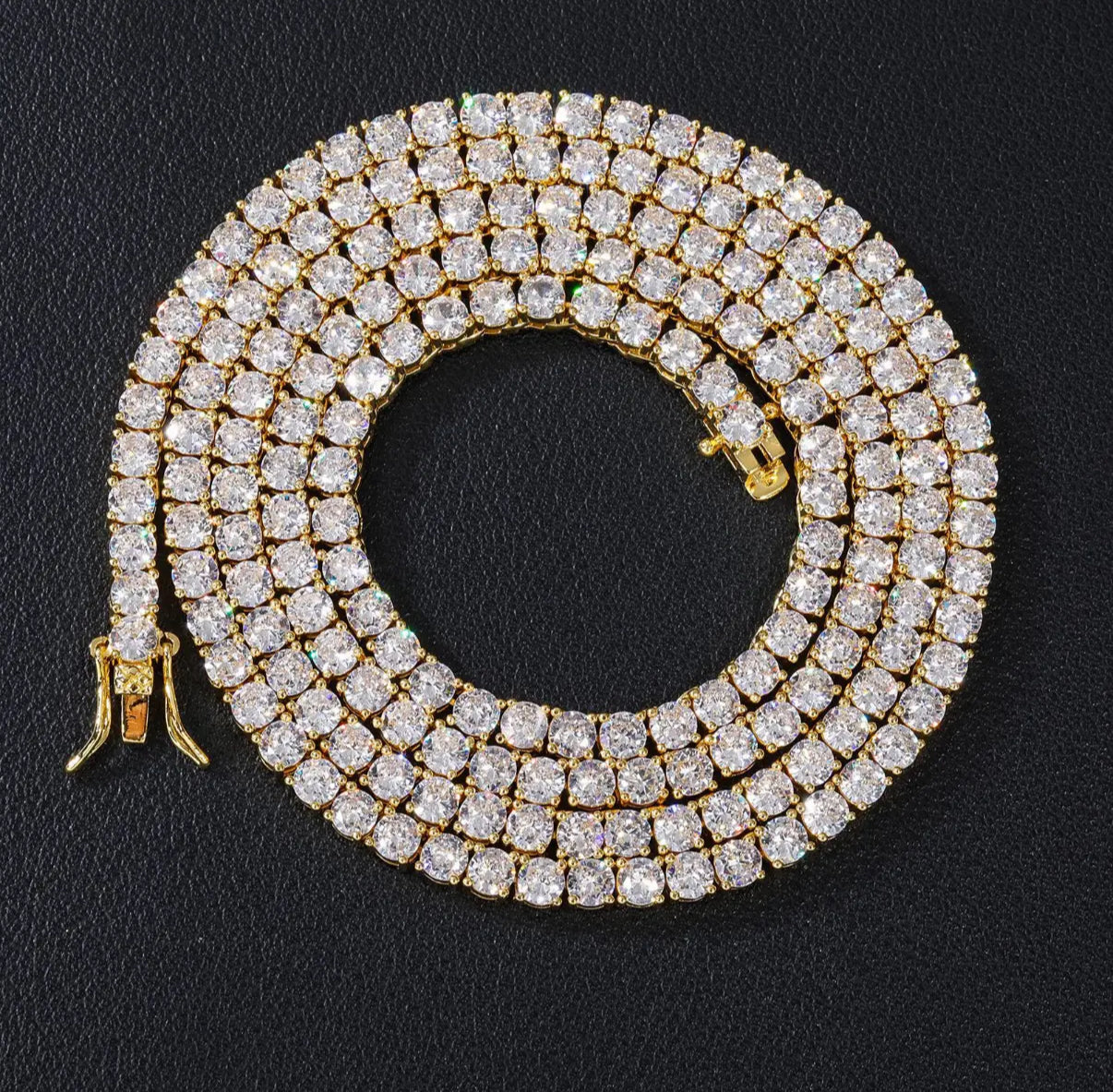 【Ice78】Tennis Chain Necklace【Moissanite/3mm】