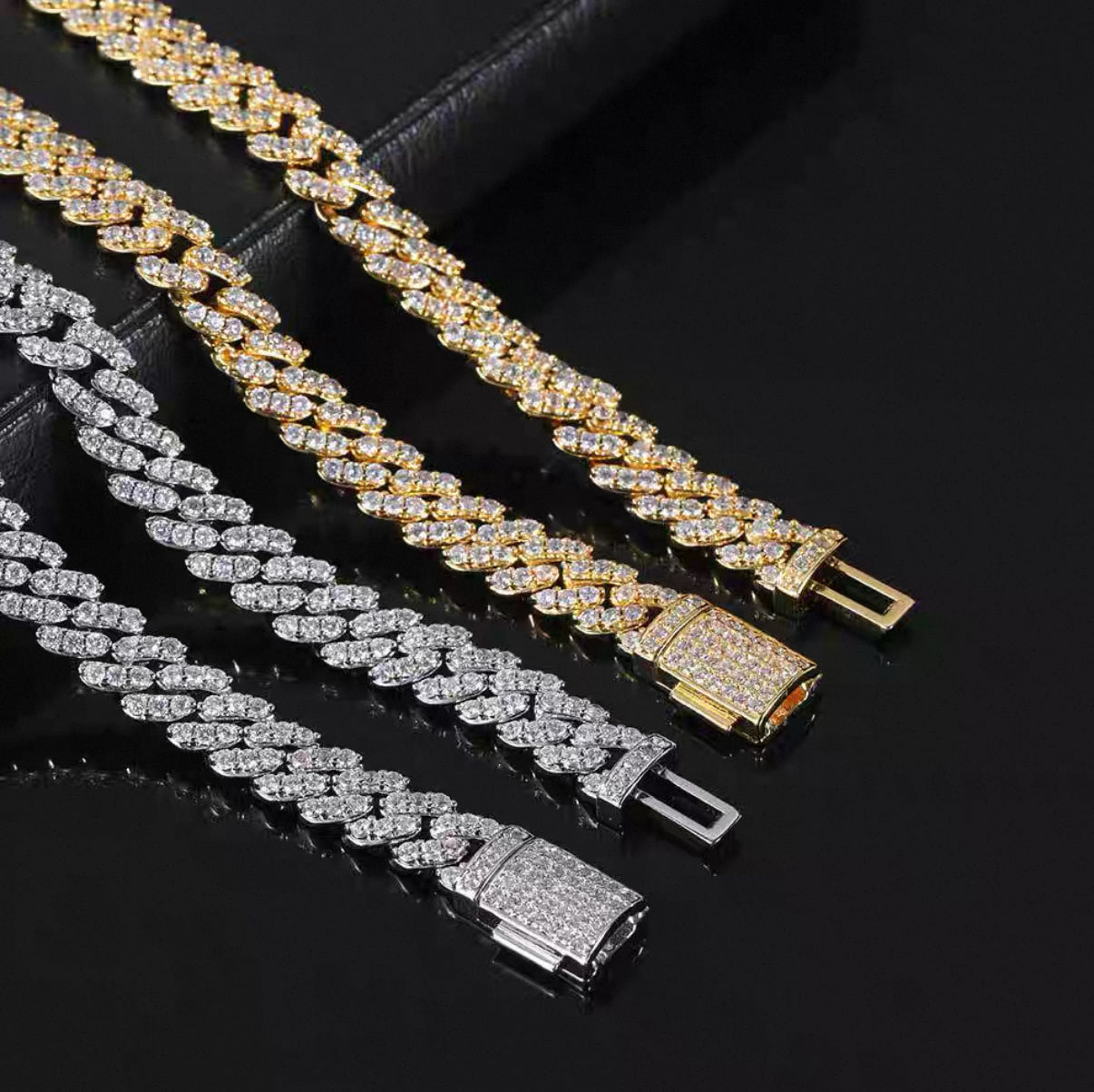 【Ice127】Moissanite Iced Out Prong Chain Necklace (6mm)