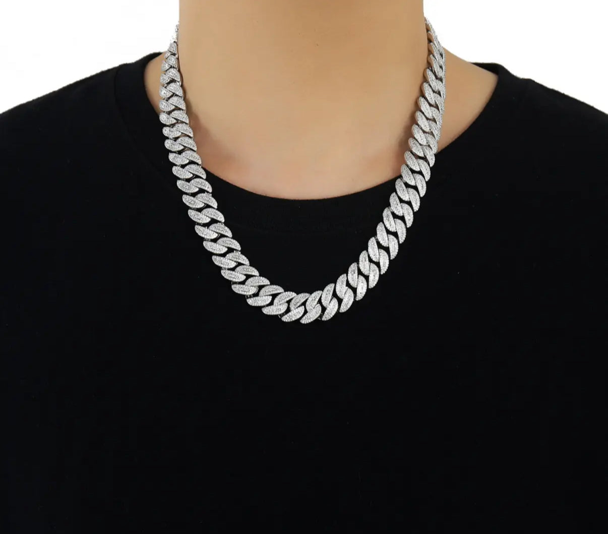 【Ice52】Iced Out Miami Chain Necklace(18mm)