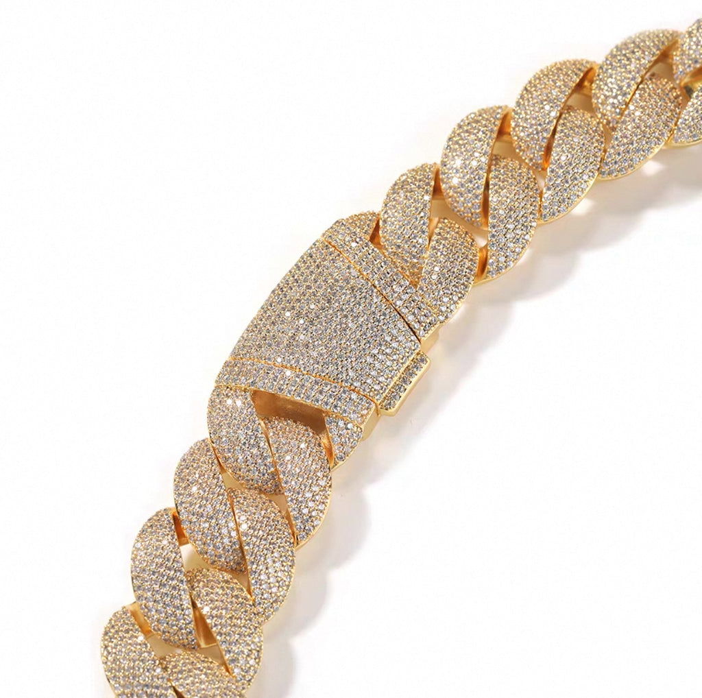 【Ice105】Iced Out Miami Cuban Chain Bracelet (24mm)