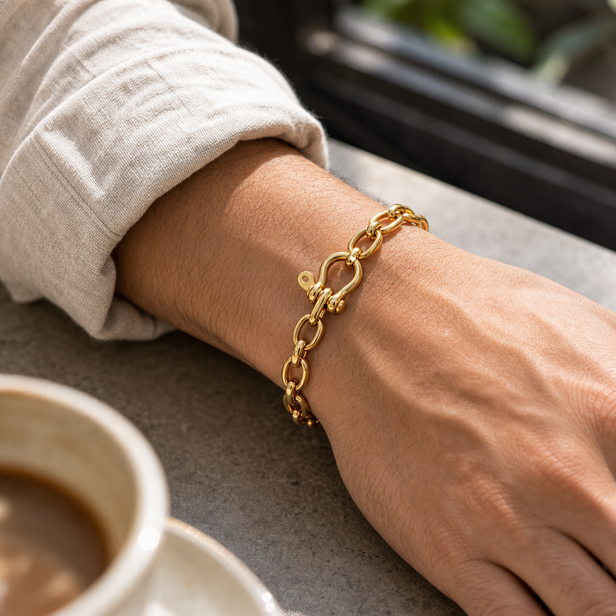 【Ice225】Horseshoe Chain Bracelet