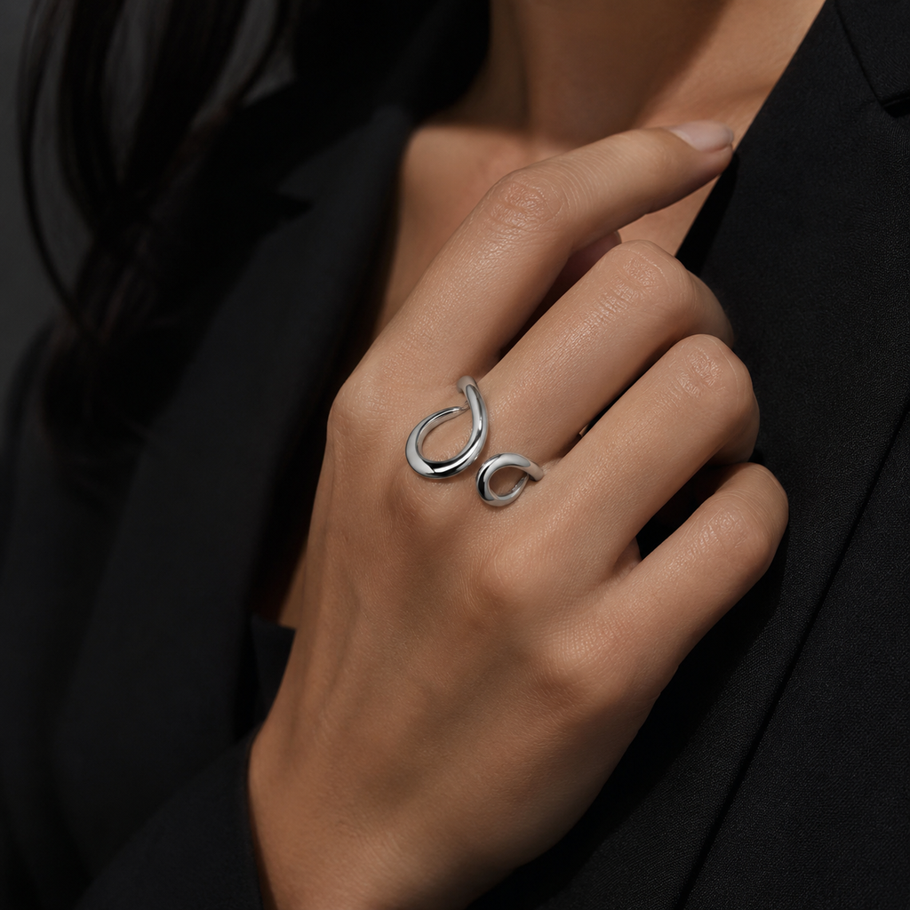 【Ice233】Luna Curve Ring