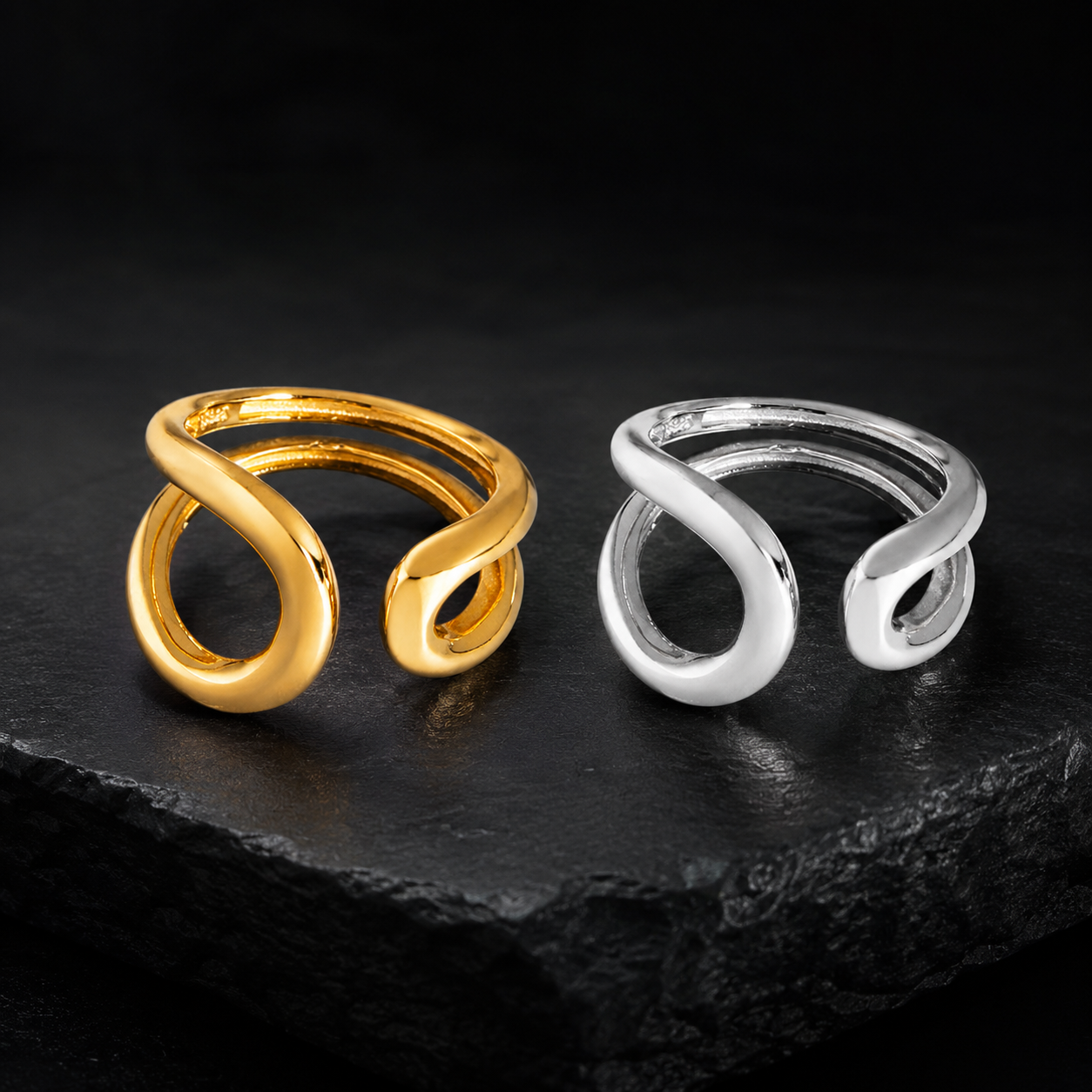 【Ice233】Luna Curve Ring