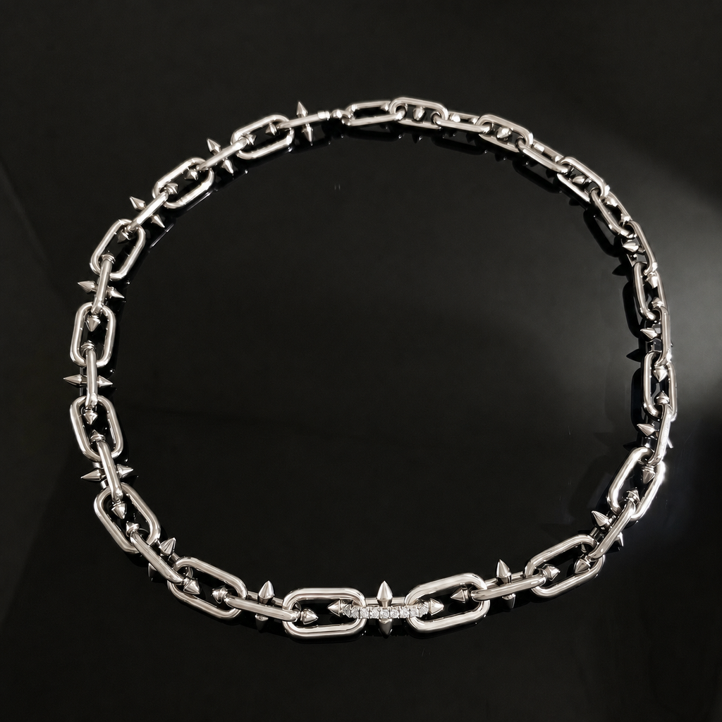 【Ice223】Barrel Link Chain Necklace