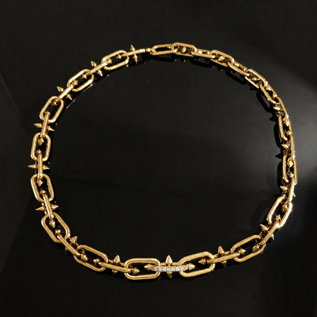 【Ice223】Barrel Link Chain Necklace