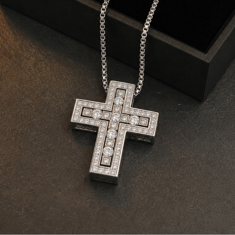 【Ice96】Infinity Cross Necklace
