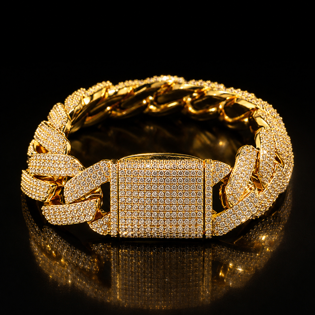 【Ice47】Iced Out Miami Cuban Chain Bracelet(20mm)