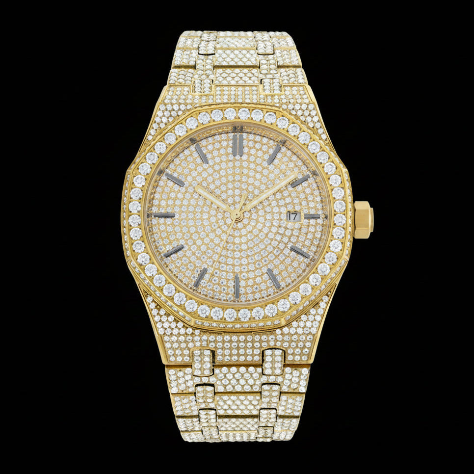 【Ice72】Iced Out Royal Diamond Watch【Moissanite/GOLD】