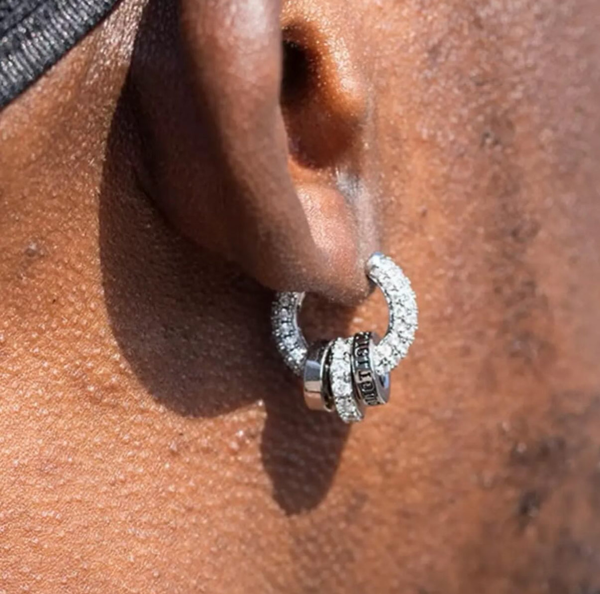 【Ice33】Iced Out Ring Pierce