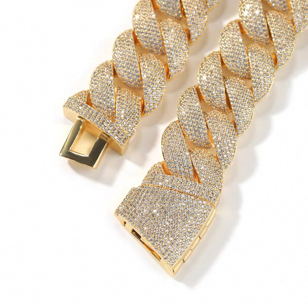 【Ice105】Iced Out Miami Cuban Chain Bracelet (24mm)