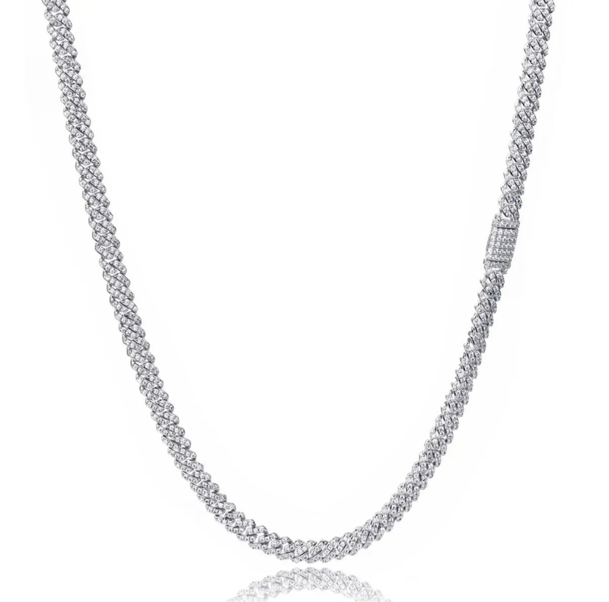 【Ice98】Iced Out Prong Chain Necklace