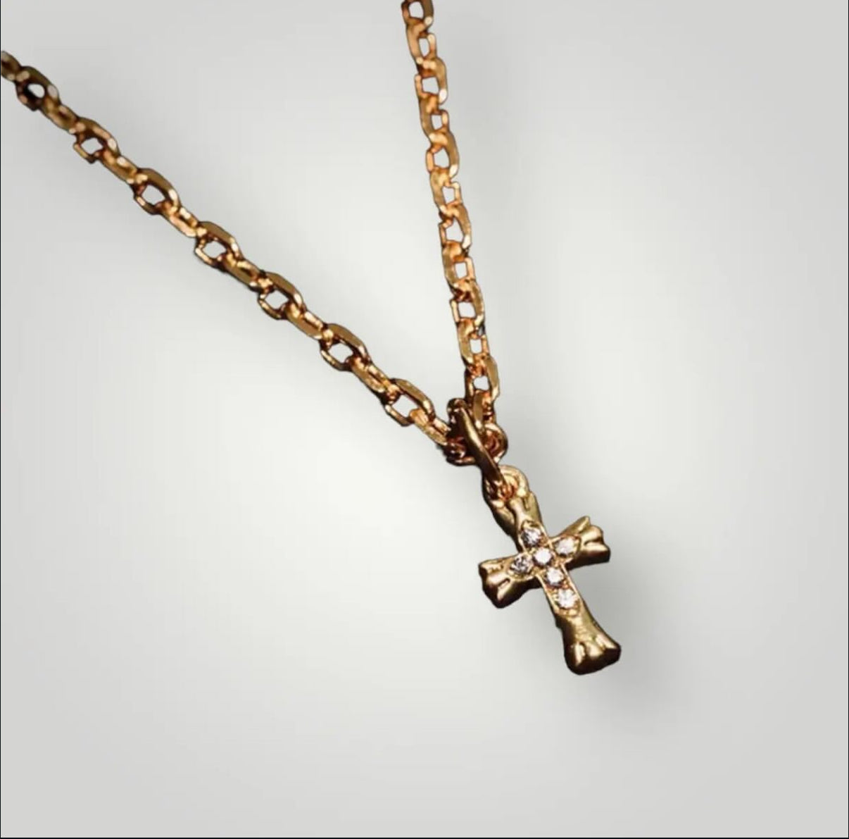【Ice32】18k Plating Single Cross Necklace