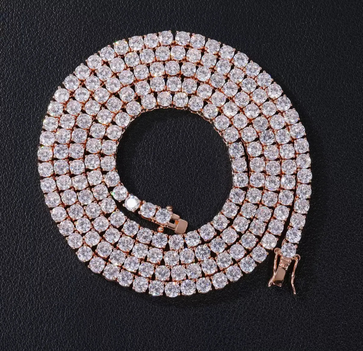 【Ice78】Tennis Chain Necklace【Moissanite/3mm】