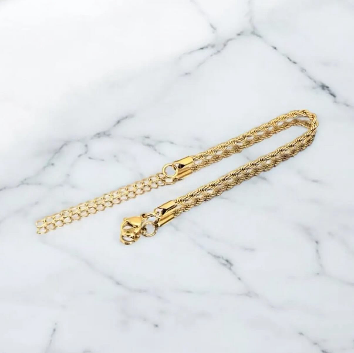 【Ice24】Gold Rope Chain Bracelet