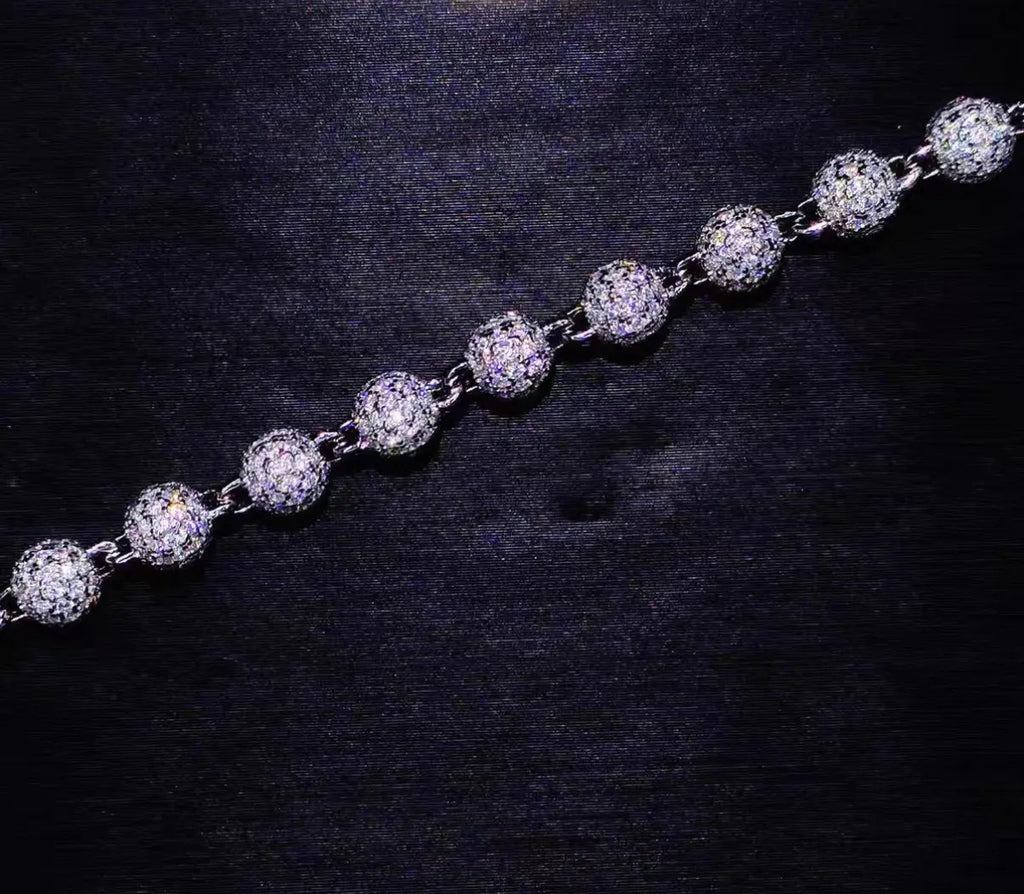 【Ice46】Iced Out Ball Chain Necklace