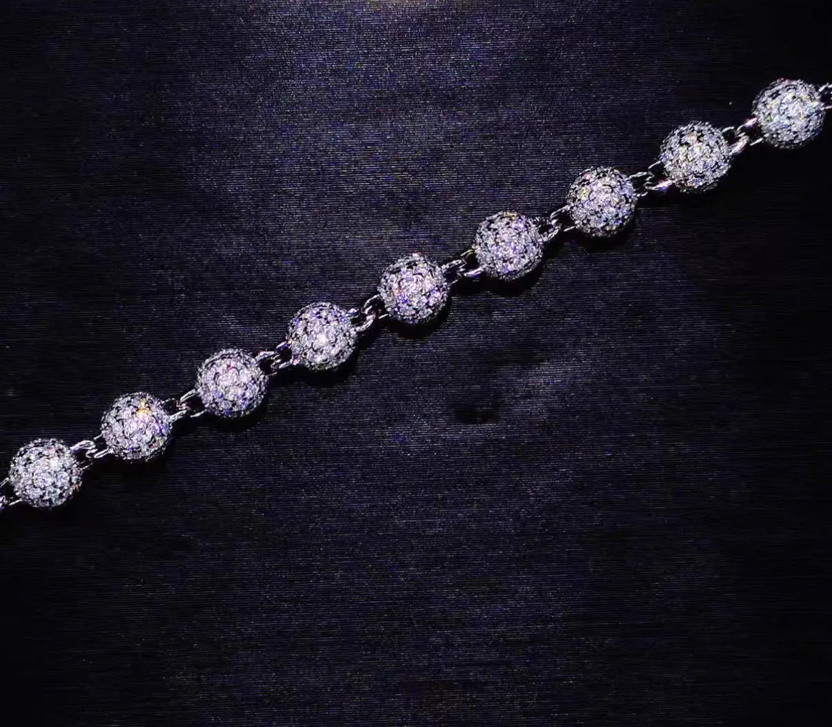 【Ice46】Iced Out Ball Chain Necklace