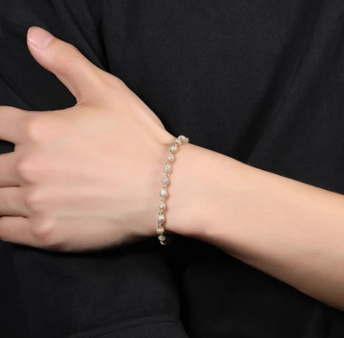 【Ice05】Iced Out Ball Chain Bracelet