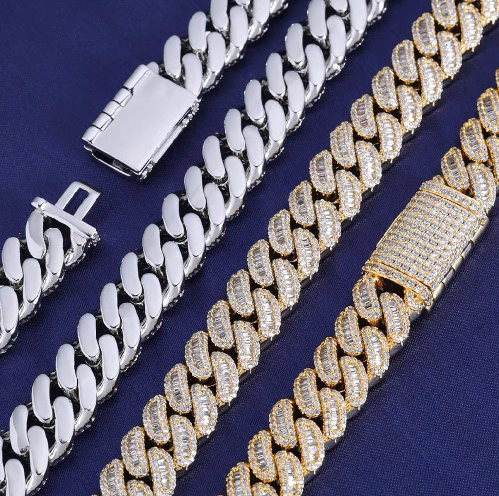 【Ice02】Iced Out Miami Cuban Chain Bracelet(12mm)