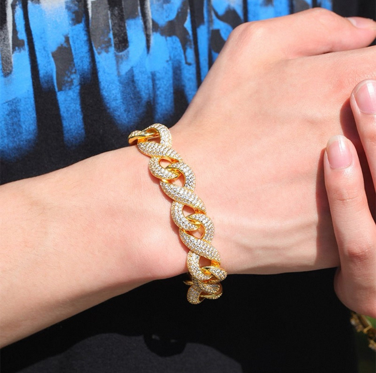 【Ice144】Infinity Iced Cuban Link Bracelet