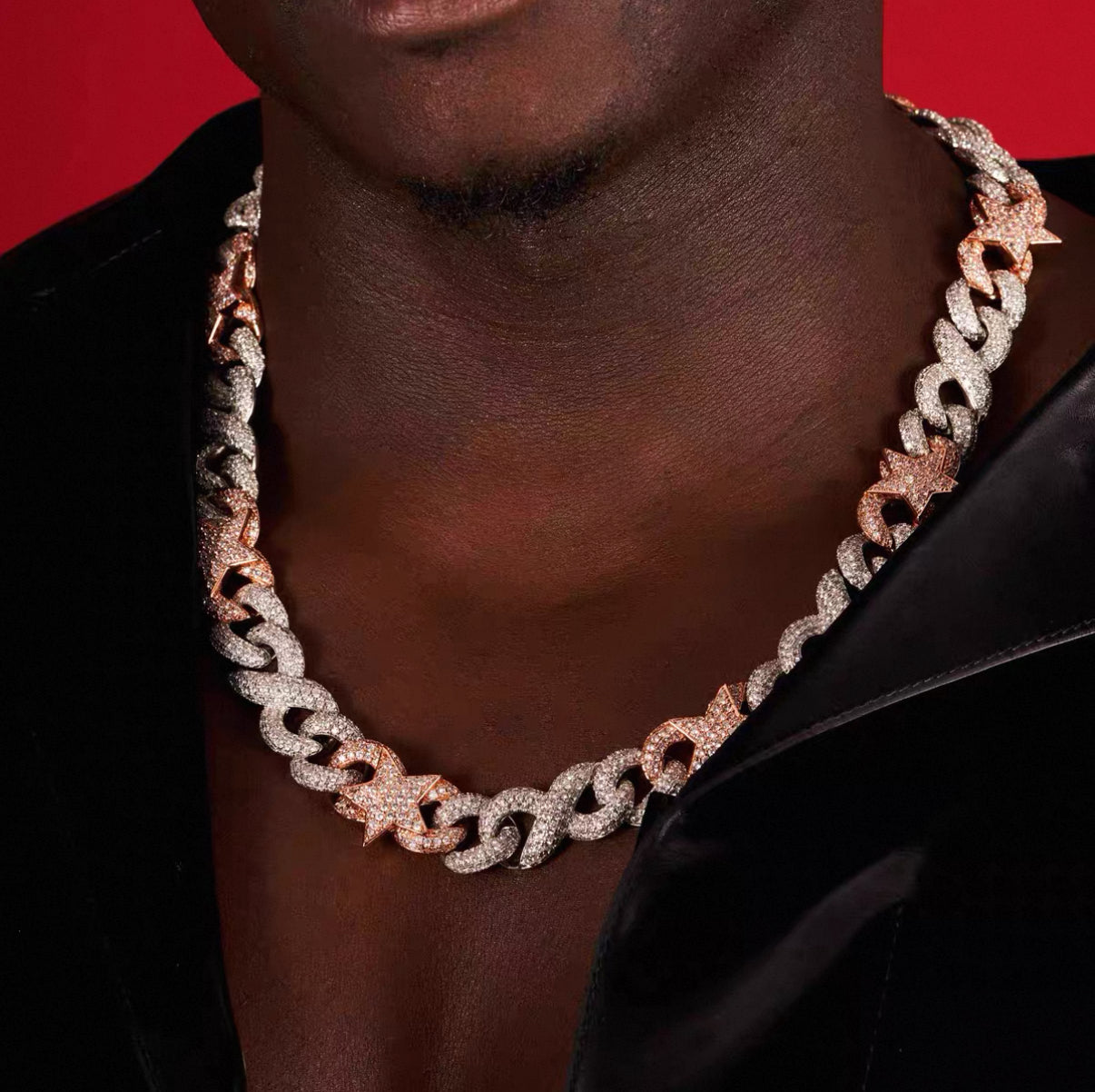 【Ice139】Star Blaze Miami Chain Necklace