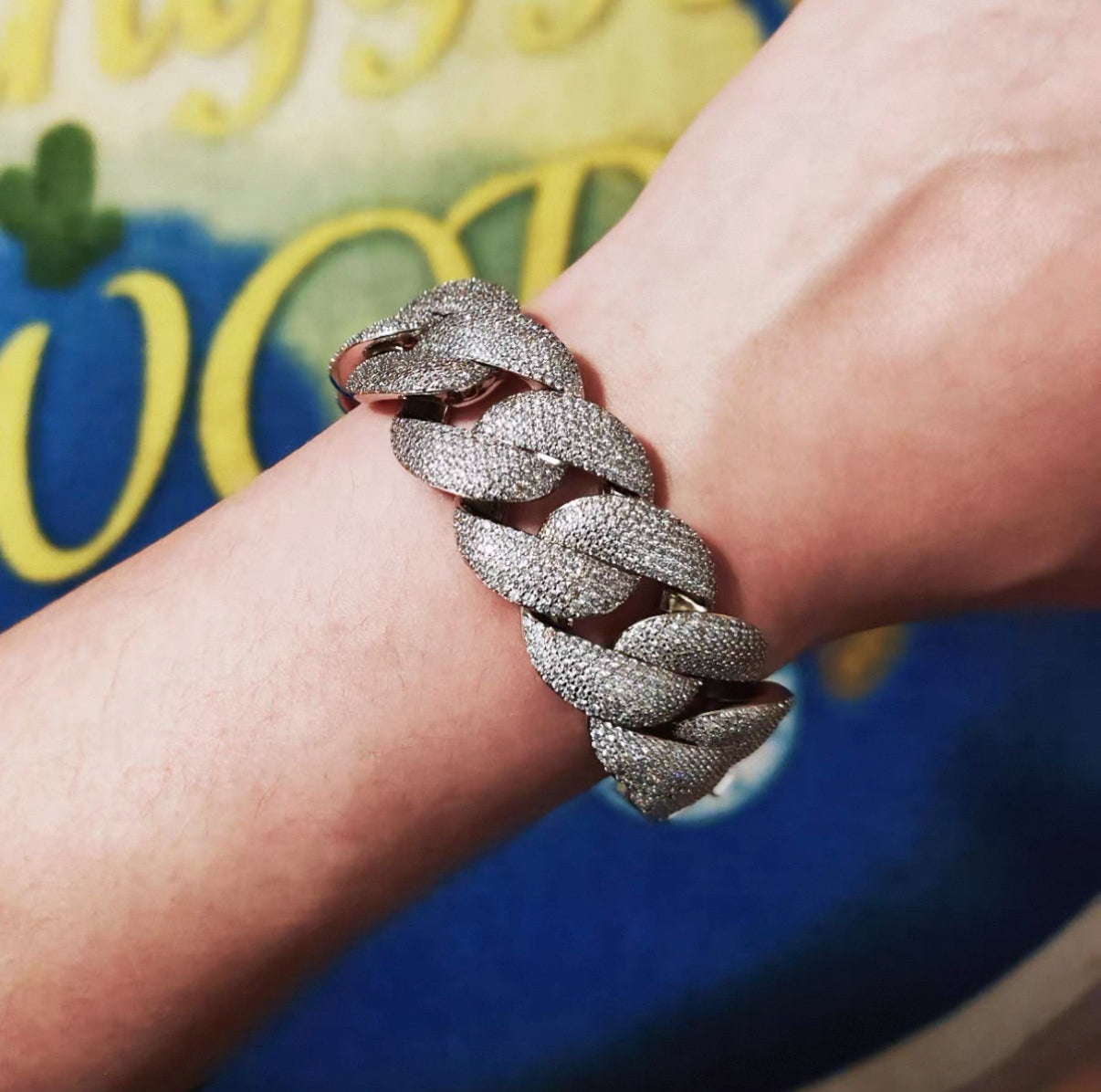 【Ice105】Iced Out Miami Cuban Chain Bracelet (24mm)