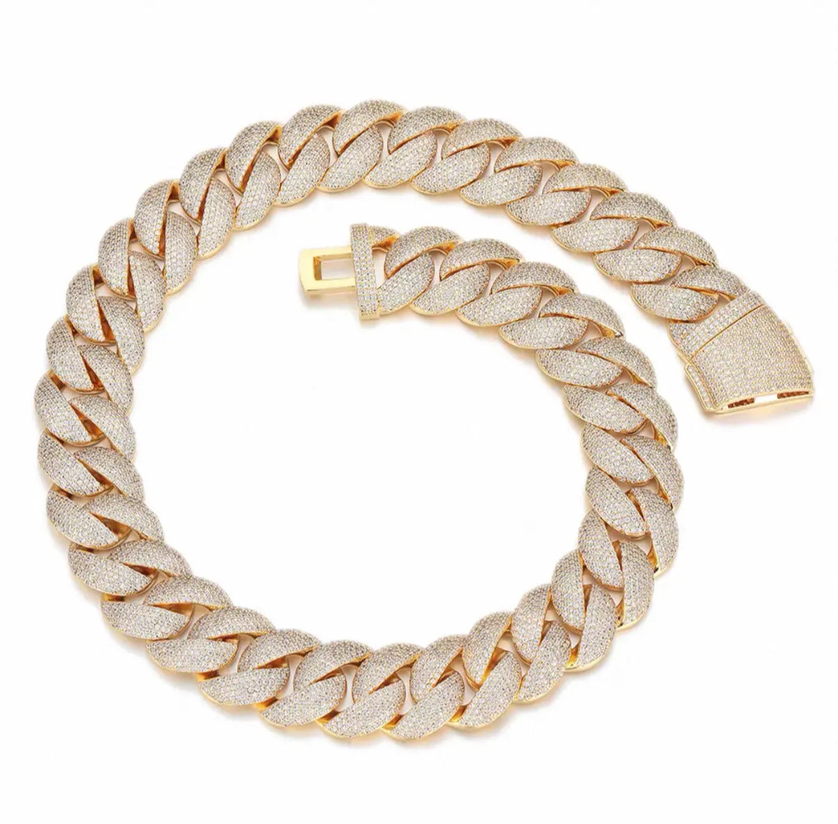 【Ice45】Iced Out Miami Chain Necklace (24mm)