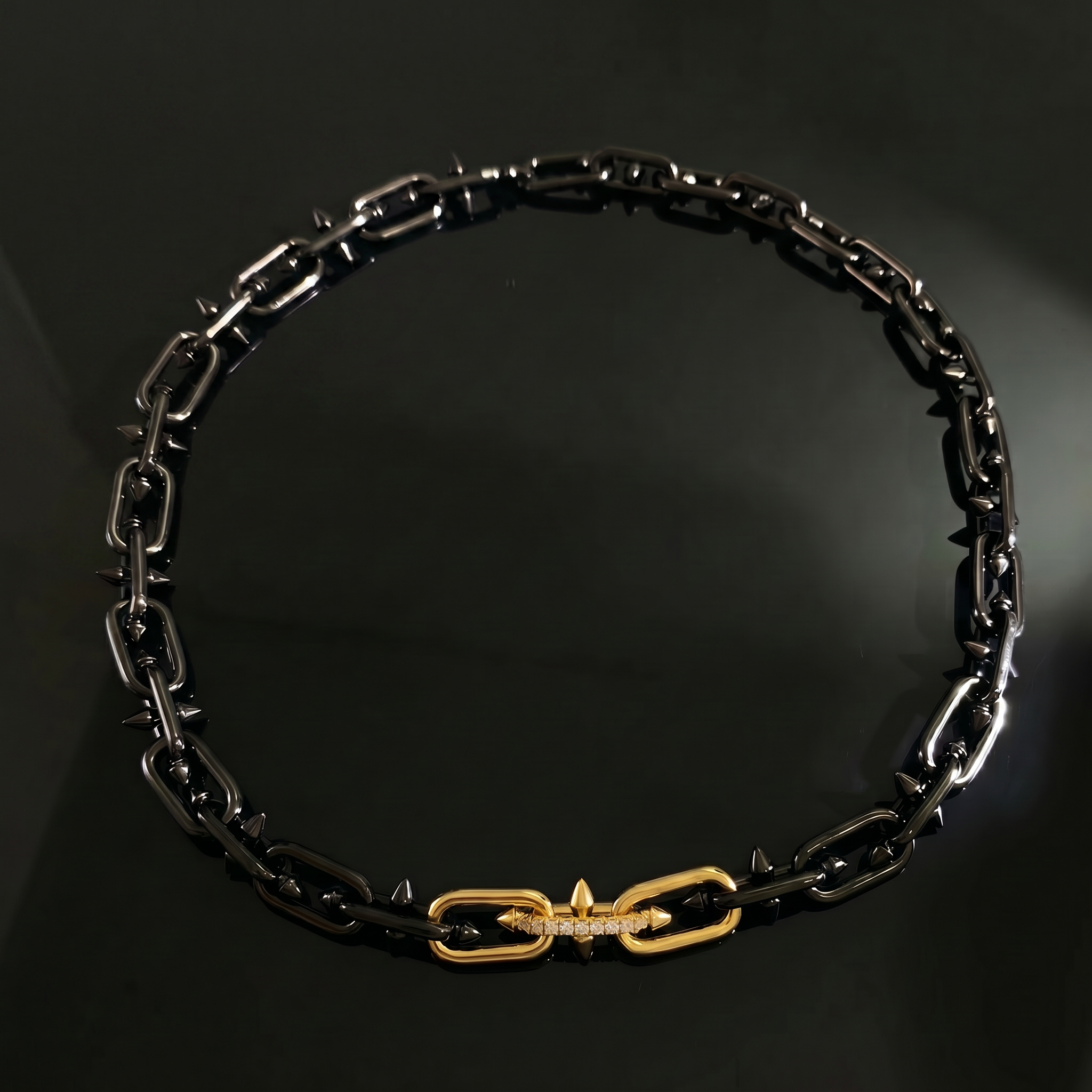 【Ice223】Barrel Link Chain Necklace