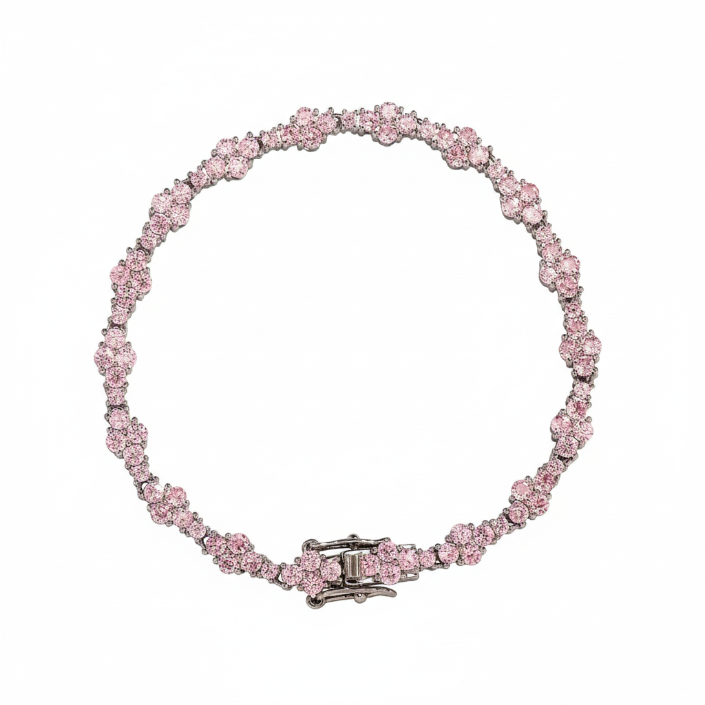 【Ice109】Triple Cut Tennis Chain Anklet