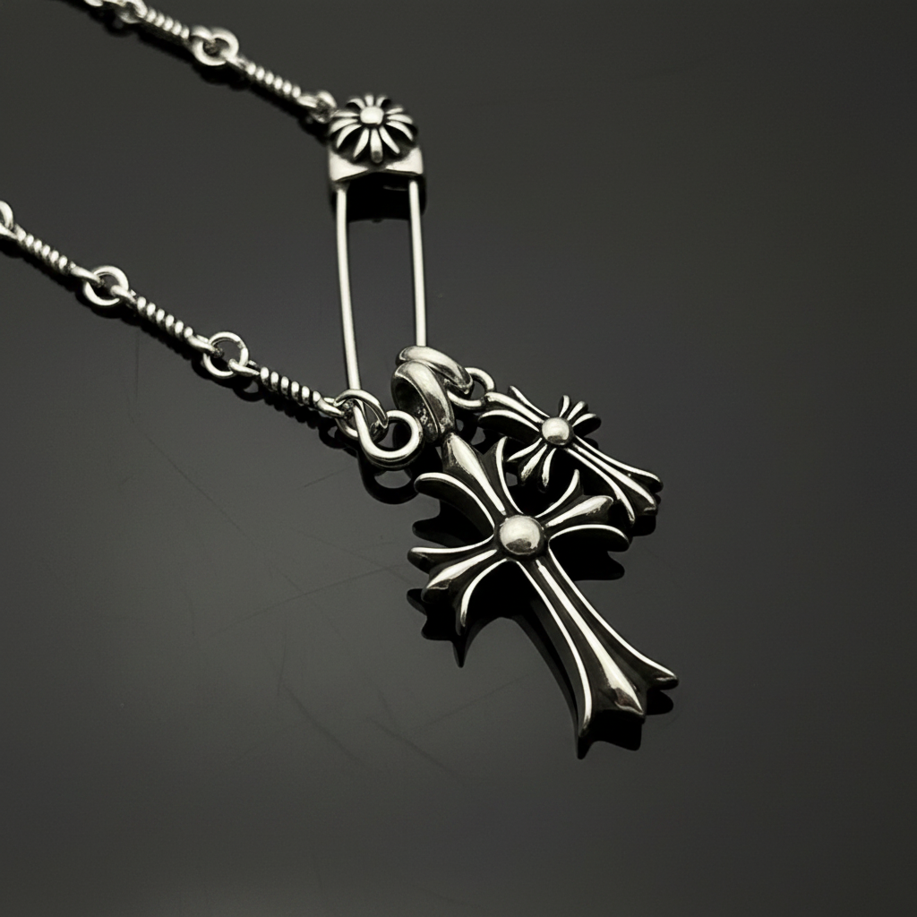 【Ice218】Luxury Cross Pin Necklace