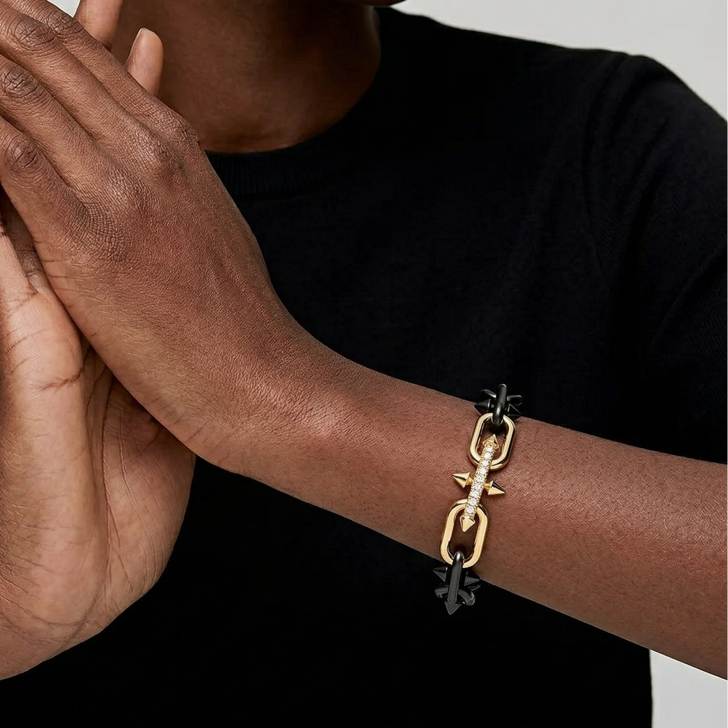 【Ice217】Barrel Link Chain Bracelet