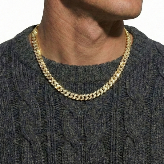 【Ice98】Iced Out Prong Chain Necklace