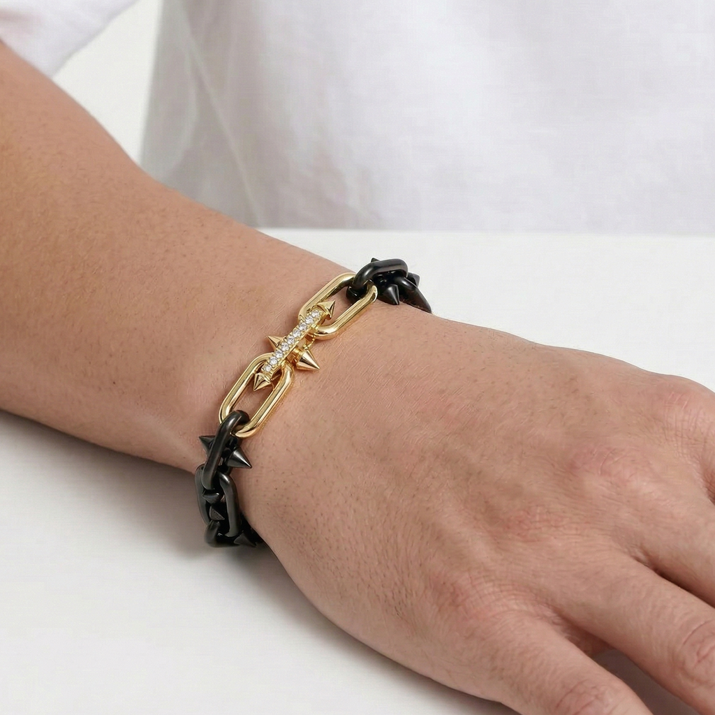 【Ice217】Barrel Link Chain Bracelet
