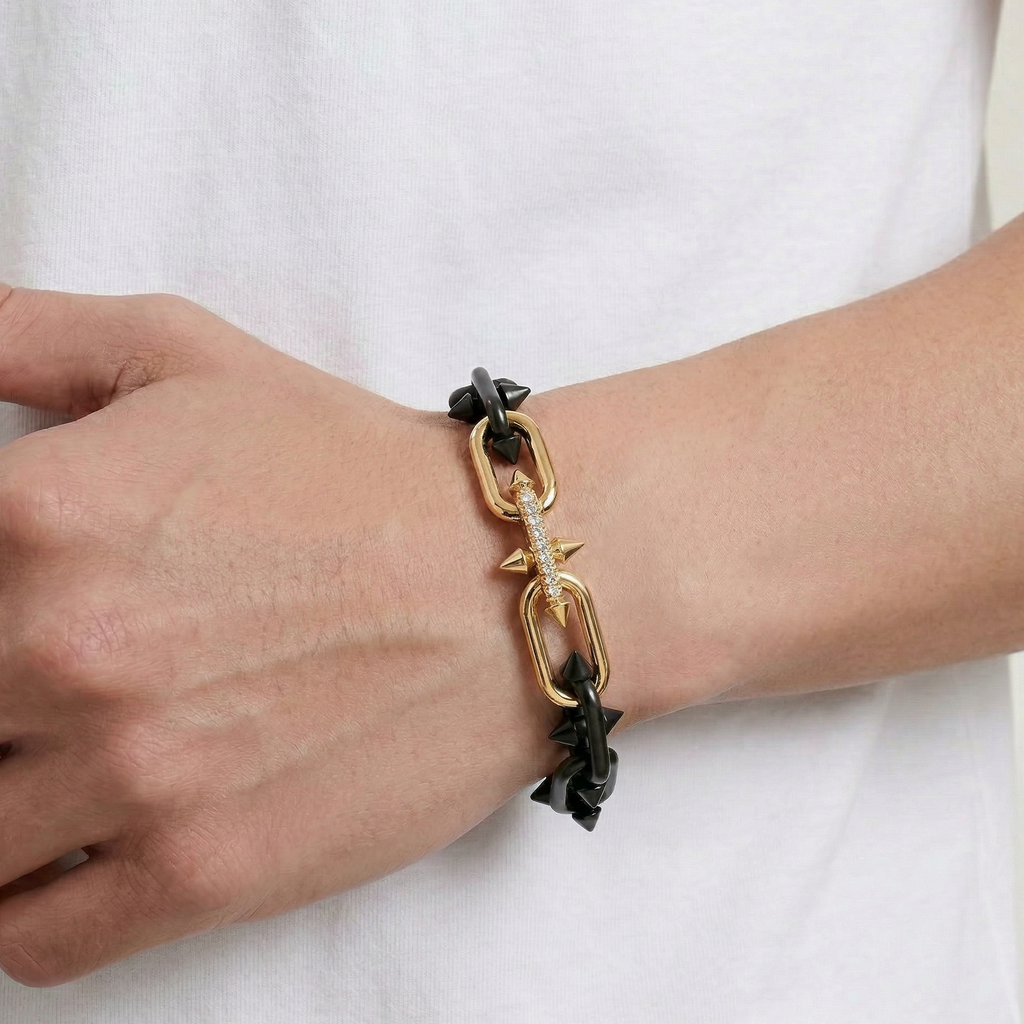 【Ice217】Barrel Link Chain Bracelet