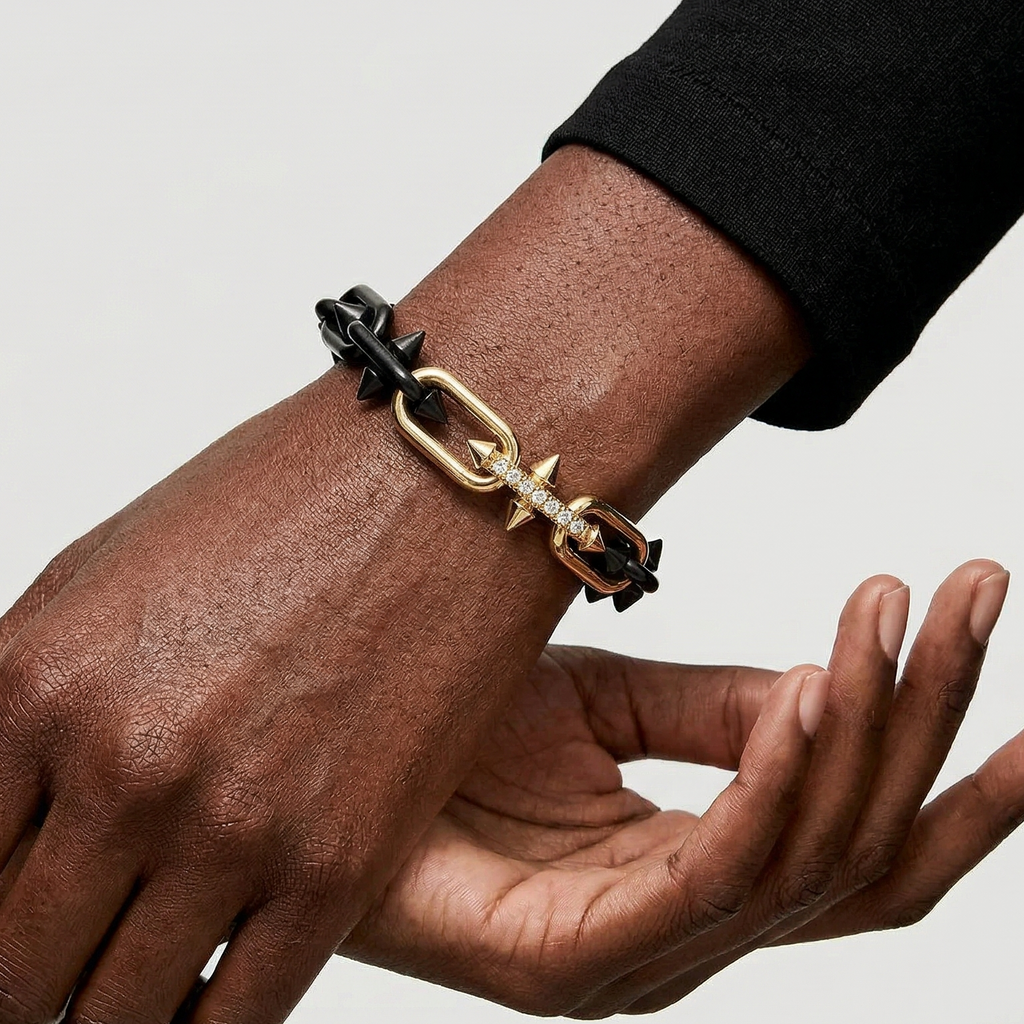 【Ice217】Barrel Link Chain Bracelet