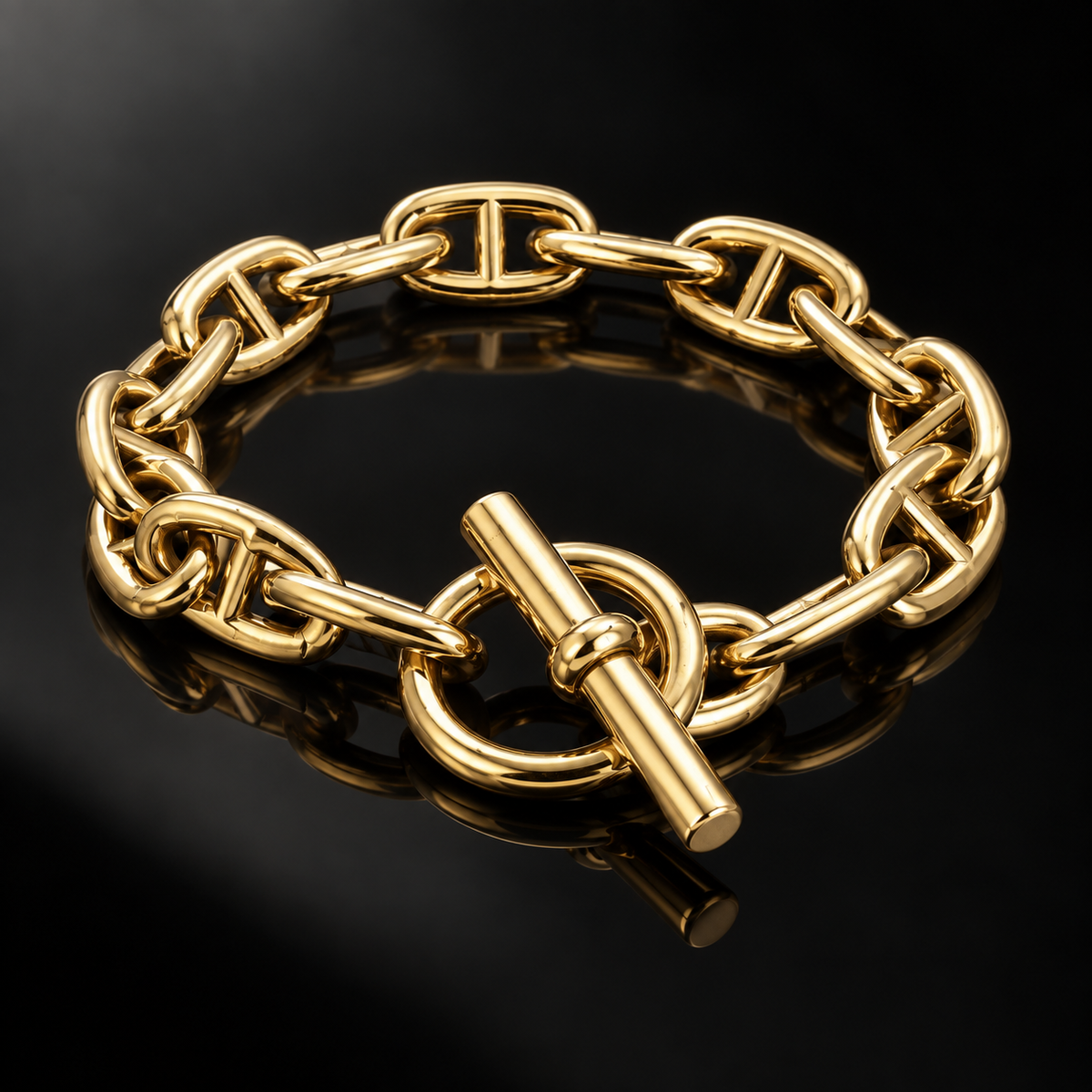 【Ice260】Gold Anchor Chain Bracelet